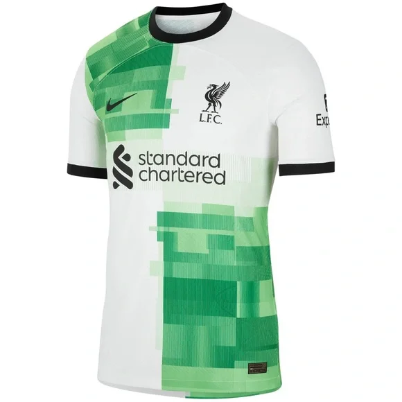 Nike LFC Men's Green and White Away Jersey - Picture 1 of 9